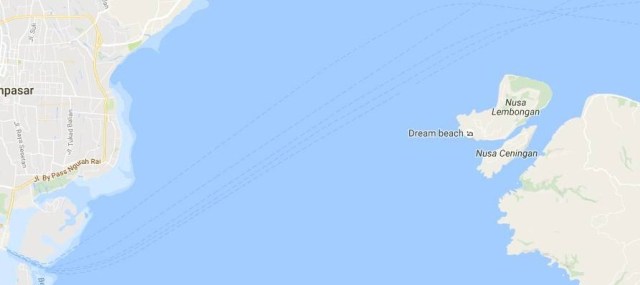 mapa nusa lembongan