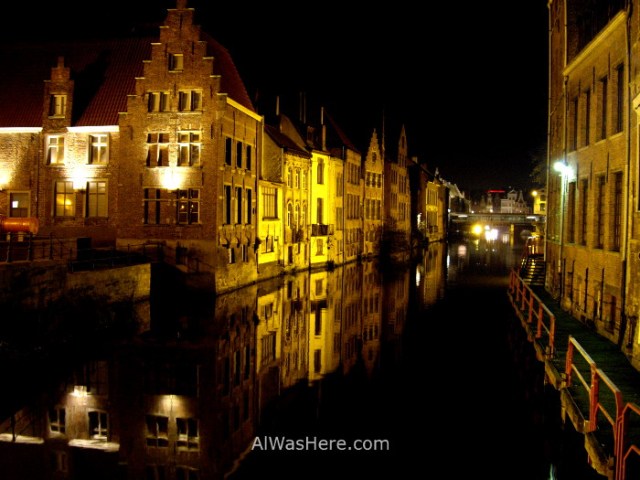 Canal junto al Patershol, Gante Belgica. Ghent Belgium