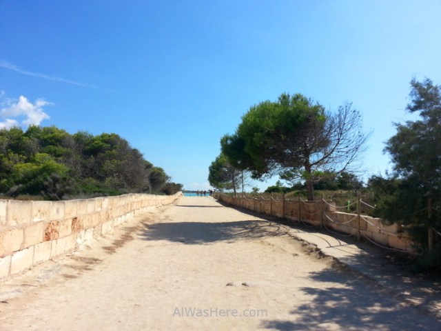 3. Entrada a la playa desde Ses Covetes, Es Trenc Mallorca, Baleares, España. Beach, Spain