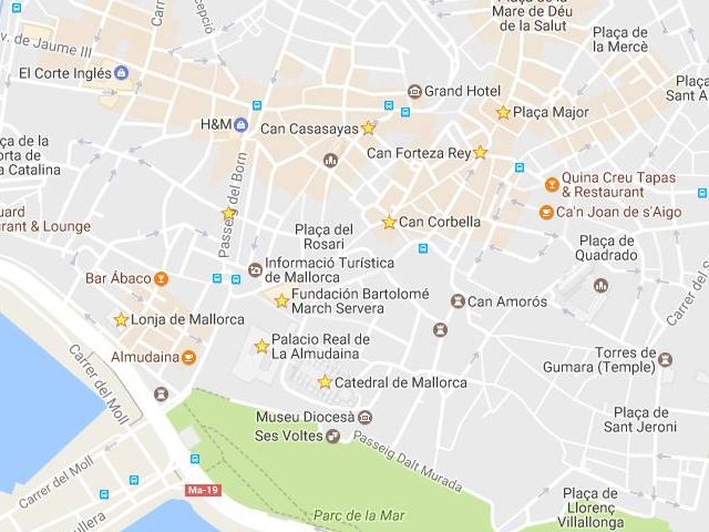 Mapa centro Palma
