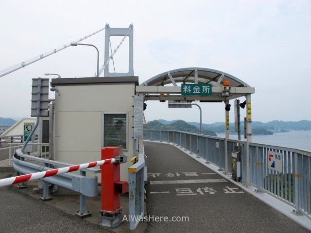 Shimanami Kaido 3. Peaje en el puente Kurushima - Kiakyo Japon, toll bridge japan
