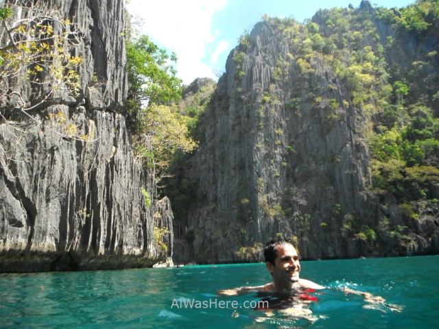 Isla de Coron 5. AlWasHere nadando en Twin Lagoons, Palawan, Filipinas. swimming Coron Island, The Philippines