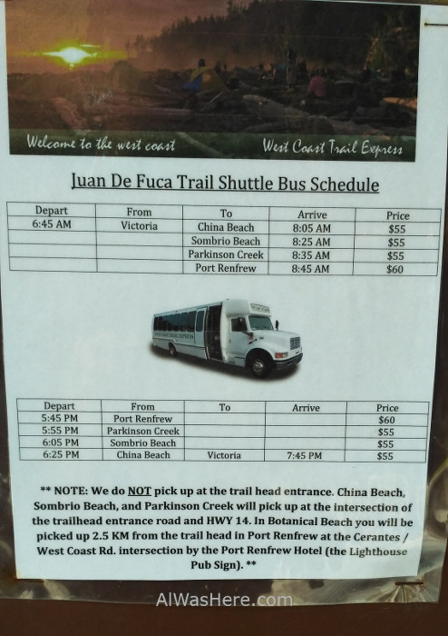 JUAN DE FUCA 8. Bus Juan de Fuca Marine Trail, Isla de Vancouver, Columbia Britanica, Canada. Island, British