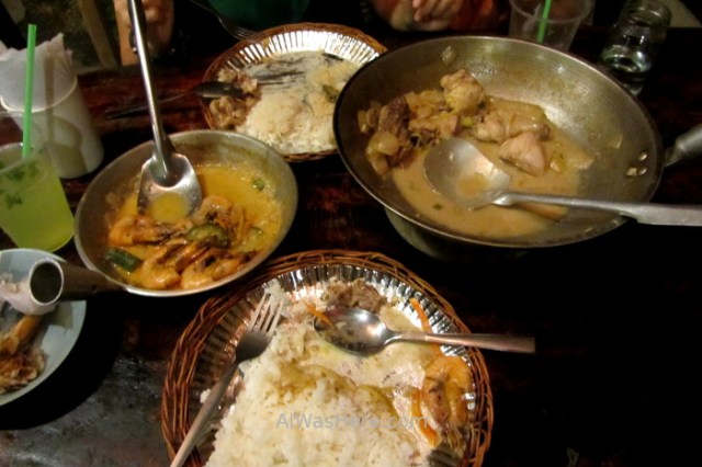 Coron town 5. comida filipina tradicional Pueblo Palawan, Filipinas. Traditional Philippino meal lunch food Philippines