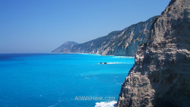 LEFKADA 1. Acantilados blancos, Leucade, Islas Jonicas, Grecia. White Cliffs Ionian Islands Greece