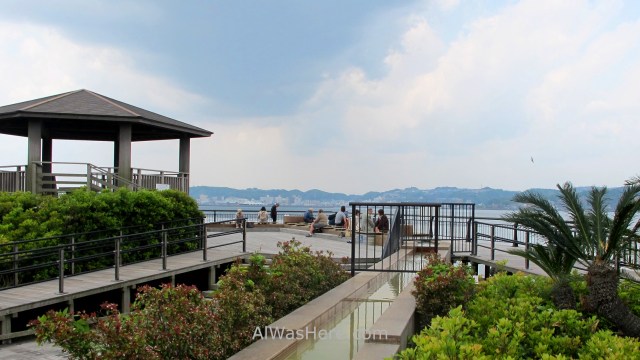 Sakurajima 3. onsen para pies hot spring feet free baños aguas termales, Kyushu Japon Japan