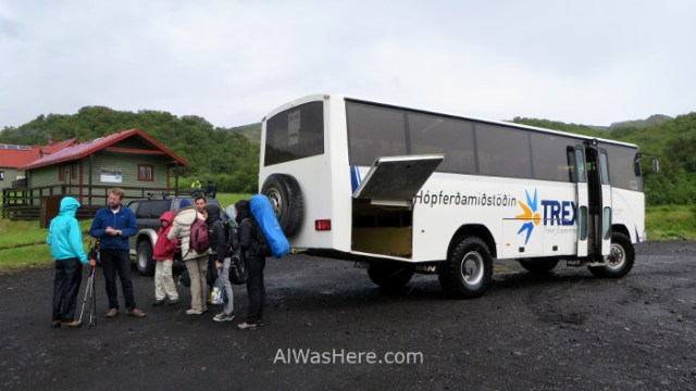 ISLANDIA TRANSPORTE 4. Iceland autobus 4x4 FWD Thorsmork