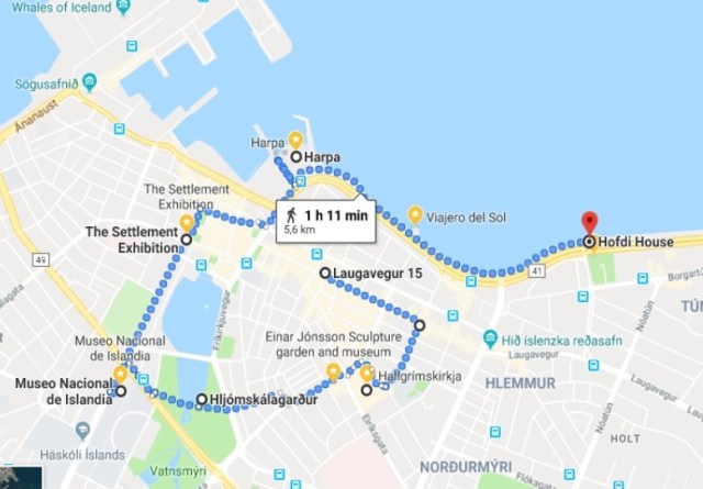 Itinerario Reikiavik Itinerary Reykjavik