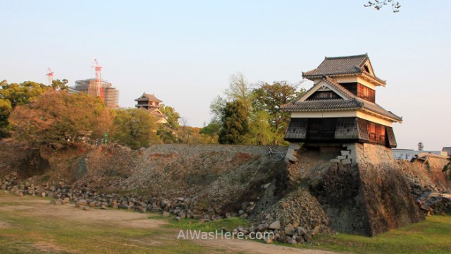 KYUSHU 1. Castillo Kumamoto destruido terremoto Castle destroyed earthquake