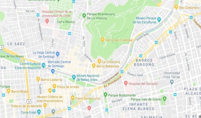 Mapa Santiago de Chile