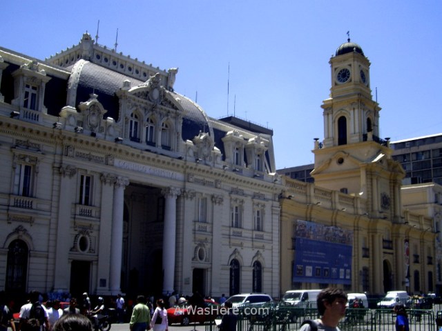SANTIAGO DE CHILE 3. Plaza de Armas Correos Post office y Museo historico Nacional museum historical national