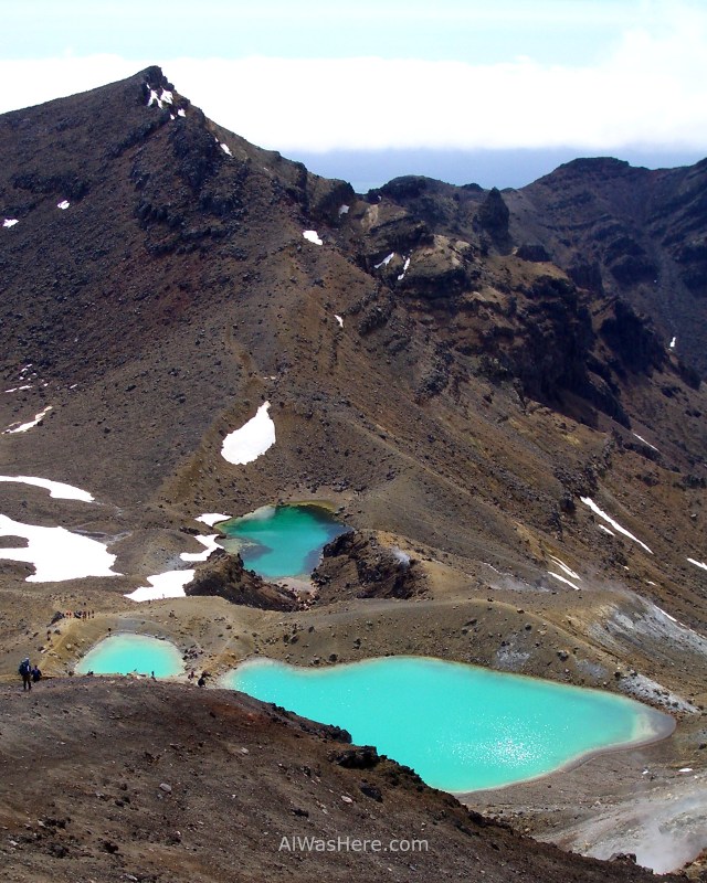 TONGARIRO NATIONAL PARK 5 Alpine Crossing Lagos Esmeralda, Parque Nacional Nueva Zelanda. Emerald Lakes New Zealand