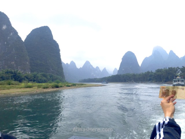 Crucero Río Li (89) Landscape on Banknote CNY 20 paisaje billete yuan