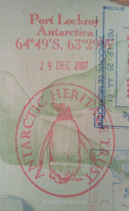 Port Lockroy sello pasaporte passport stamp